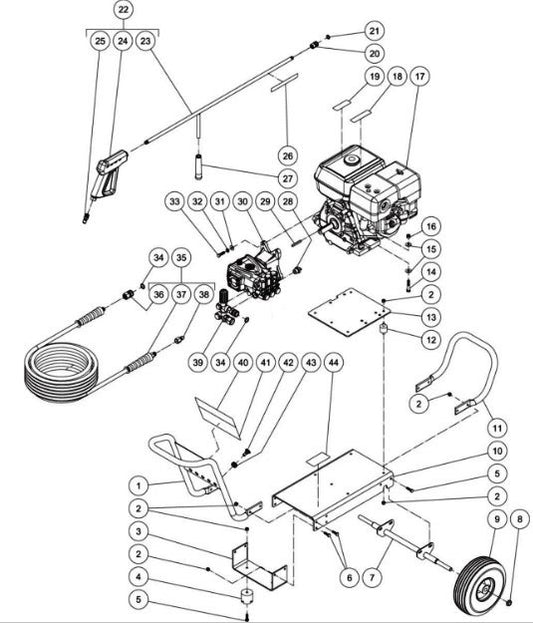 CA-2504-0MHB, CA-2504-0MRB (sn:10761653-10919992) Frame Assembly Parts By Mi-T-M