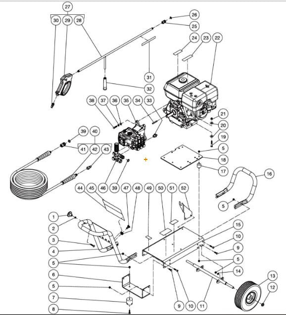 CA-2504-0MHB (sn:10919993-99999999) Frame assembly Parts By Mi-T-M