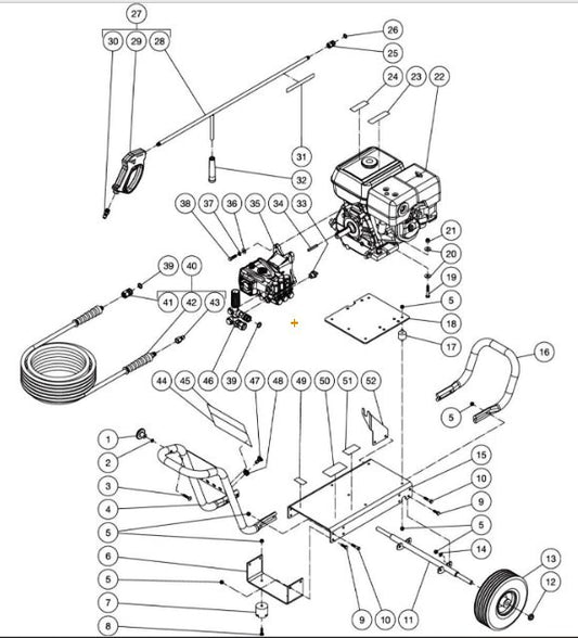 CA-2504-0MHB (sn:10919993-99999999) Frame assembly Parts By Mi-T-M