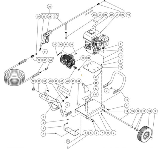 CA-2703-1MMH/1MMK  (sn:0-10863746) Frame Assembly Parts BY Mi-T-M