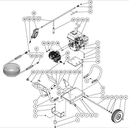 CA-3000-0MMH (sn:10863747-99999999) Frame Assembly Parts by Mi-T-M