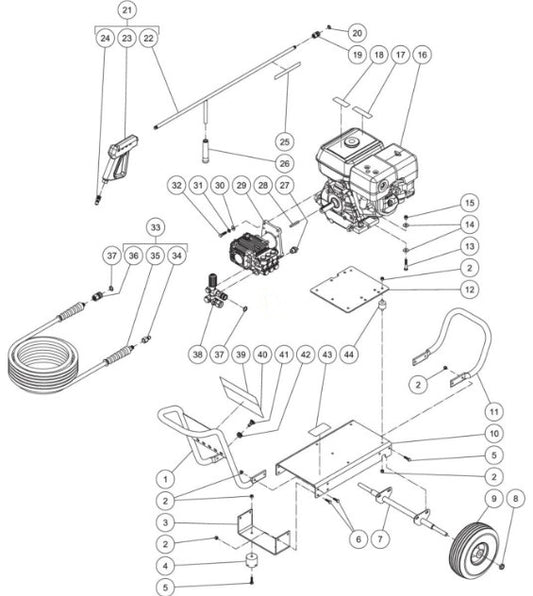 CA-3003-0MHB/1MAS (sn:10754657-99999999) Frame Assembly Parts by Mi-T-M
