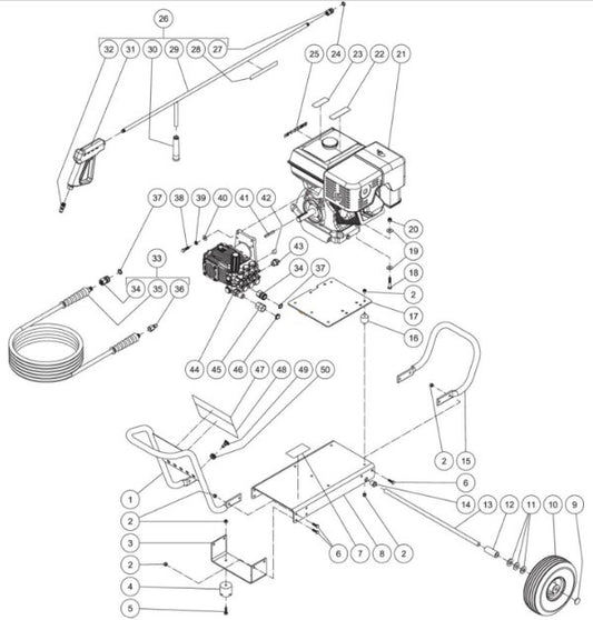 CA-3504-0MHB (sn:10168074-99999999) Frame Assembly Parts by Mi-T-M