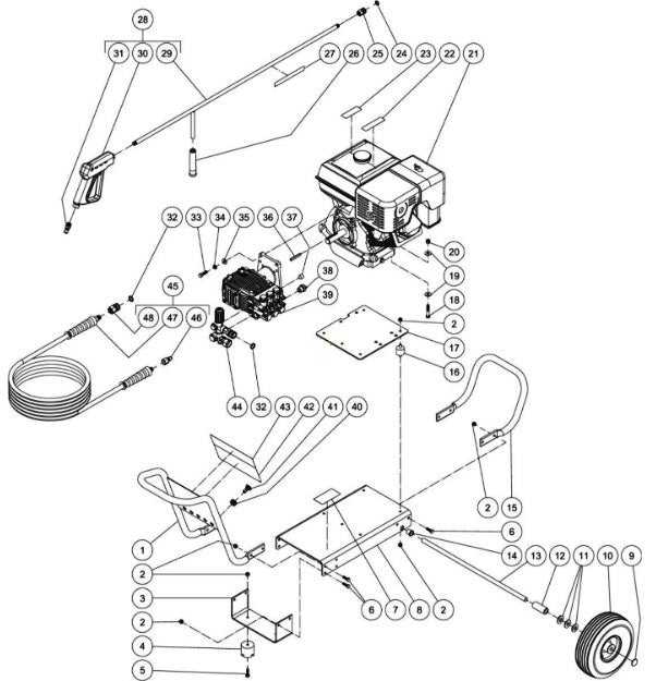 CA-3504-1MAH/1MAS (sn:0-10754656) Frame Assembly Parts by Mi-T-M