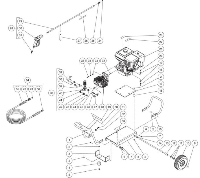 CA-3504-1MGH, CA-4004-1MGH (sn:0-10754656) Frame Assembly Parts by Mi-T-M