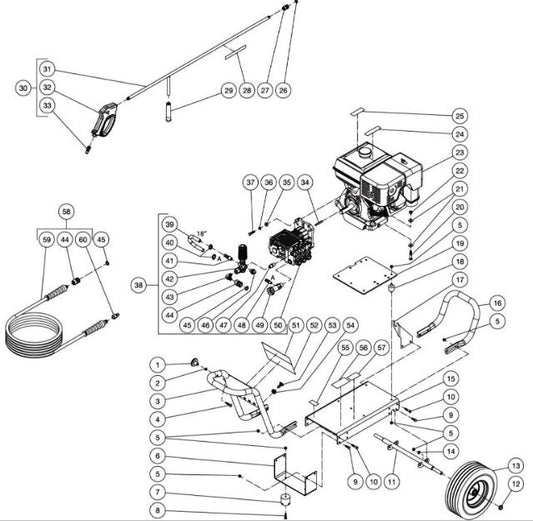 CA-3504-1MGH (sn:10902139-99999999) Frame Assembly Parts by Mi-T-M