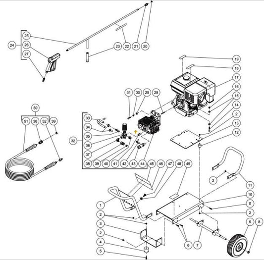 CA-3504-1MGH (sn:10754657-10902138) Frame Assembly Parts by Mi-T-M