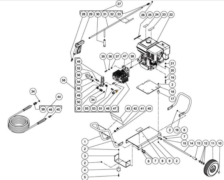 CA-3504-1MHB Frame Assembly Parts by Mi-T-M