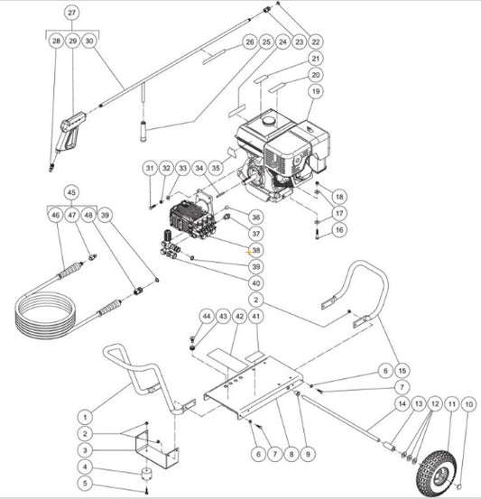 CA-4004-0FHA (sn:10741768-99999999), CA-4004-1FHA  (sn:0-10822171) Frame Assembly Parts by Mi-T-M
