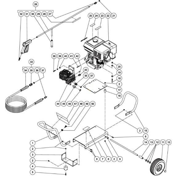 CA-4004-0MHB (sn:0-10741768), CA-4004-0MHB (sn:10741769-10754656) Frame Assembly Parts by Mi-T-M