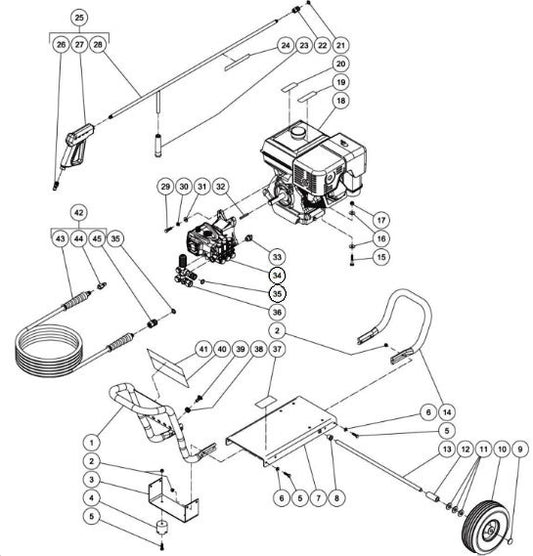 CA-4004-1FHA (sn:10822172-10860833) Frame Assembly Parts by Mi-T-M