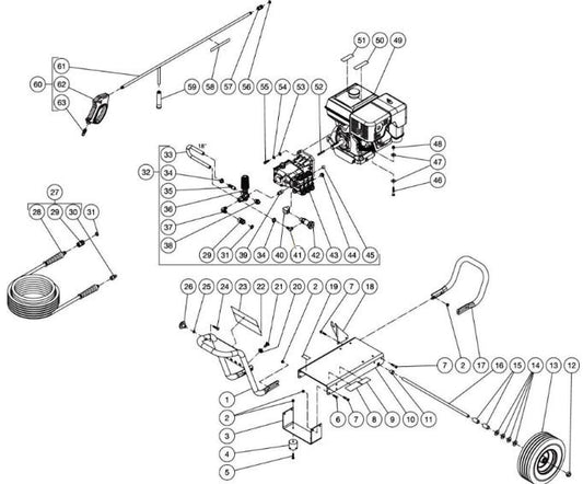 CA-4004-1FHC (sn:0-99999999) Frame Assembly Parts by Mi-T-M