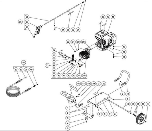 CA-4004-1FHG (sn:10860834-10902138), CA-4004-1FHG (sn:0-10860833) Frame Assembly Parts by Mi-T-M