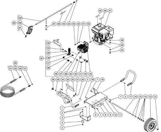 CA-4004-1FHG (sn:10902139-99999999), CA-4004-2FHG (sn:0-99999999) Frame Assembly Parts by Mi-T-M