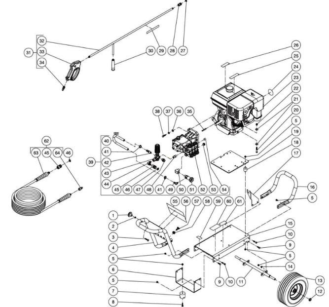 CA-4004-1MCH, CA-4004-1MCM (sn:0-99999999) Frame Assembly Parts by Mi-T-M