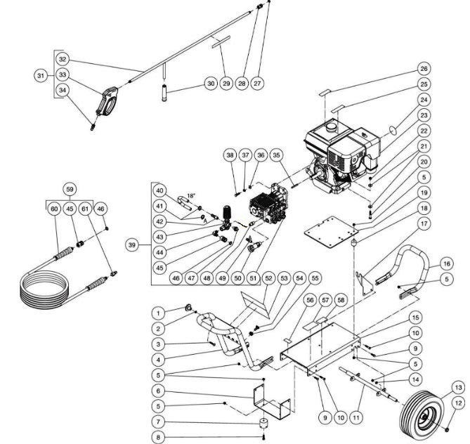 CA-4004-1MGH, CA-4004-1MGM Frame Assembly Parts by Mi-T-M