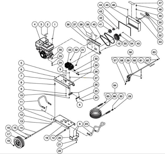 CBA-4004-0MHB (sn:0-10202373) Frame Assembly Parts by Mi-T-M