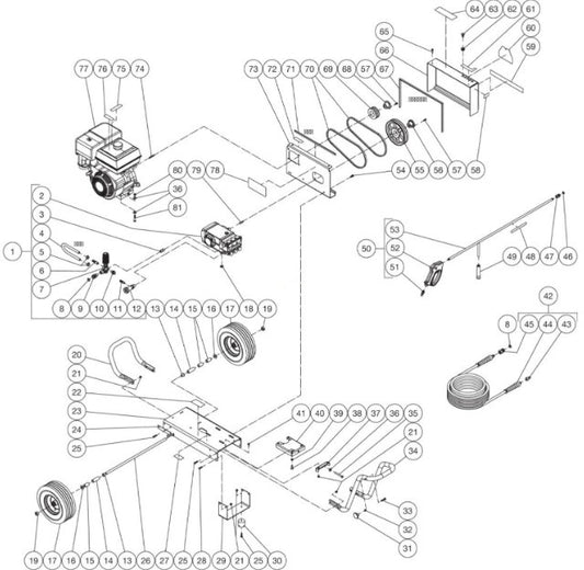 CBA-4004-2FHG (sn:0-99999999) Frame Assembly Parts by Mi-T-M