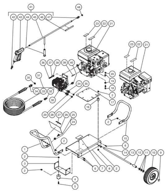  CA-2504-0MRB, CA-2504-0MRB (sn:0-10307198) Frame Assembly Parts by Mi-T-M