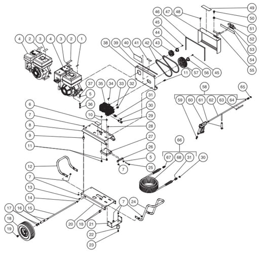 CBA-2504-0MHB,CBA-2504-0MRB (sn:10202374-10239171) Frame Assembly Parts By Mi-T-M