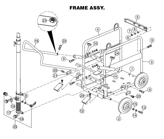GBX4S, GBX8B GloBug Lighting Frame Assembly Parts by Multiquip