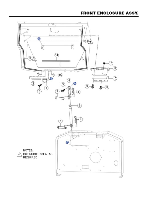 GBX GloBug Lighting System Front Enclosure Assembly Parts by Multiquip