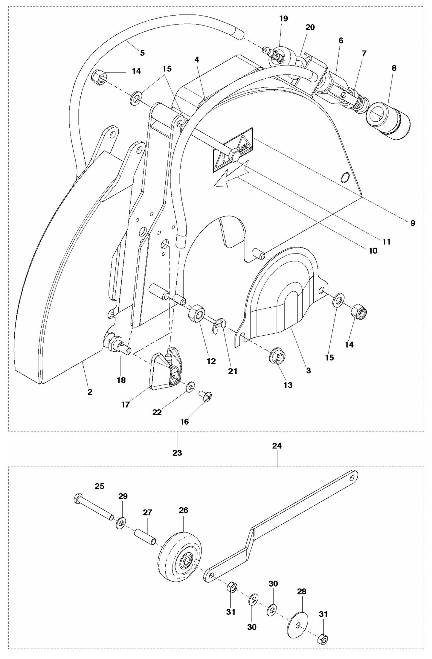 FS305 Blade Guard Assembly Parts