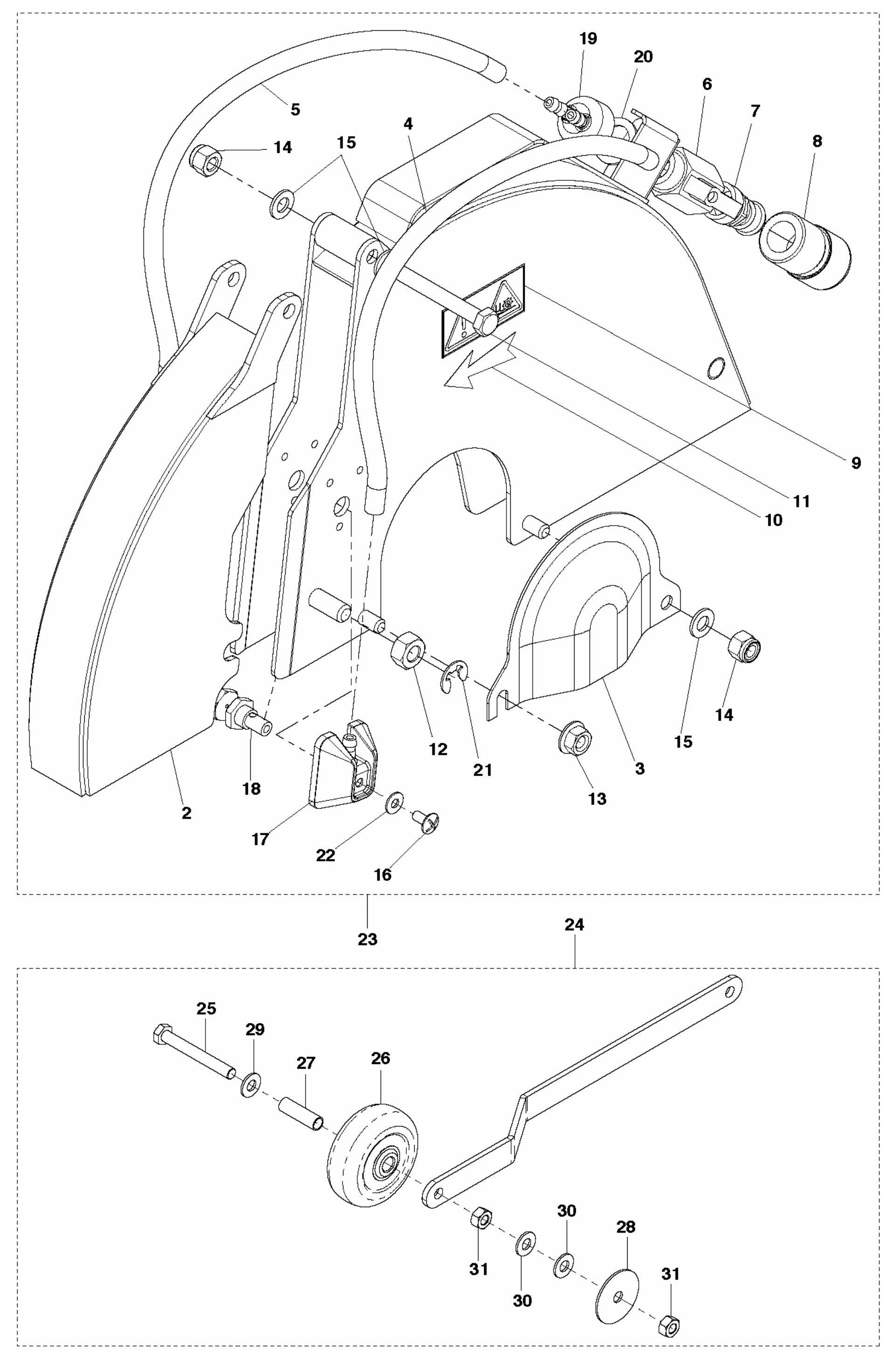 FS305 Blade Guard Assembly Parts