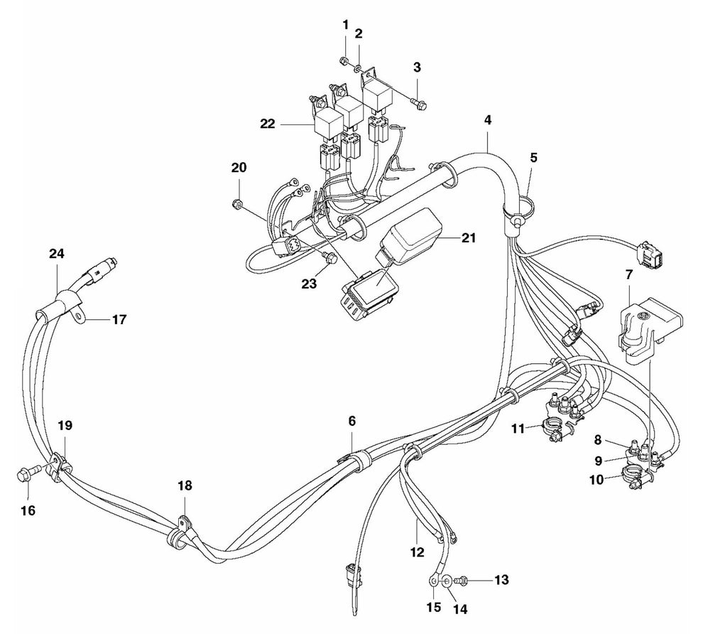 FS3500G Electrical Assembly Parts by Husqvarna