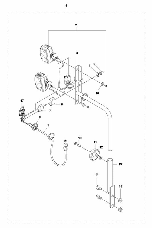 FS3500G Lights CE Assembly Parts by Husqvarna