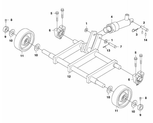 FS3500 G Front Axle Assembly Parts