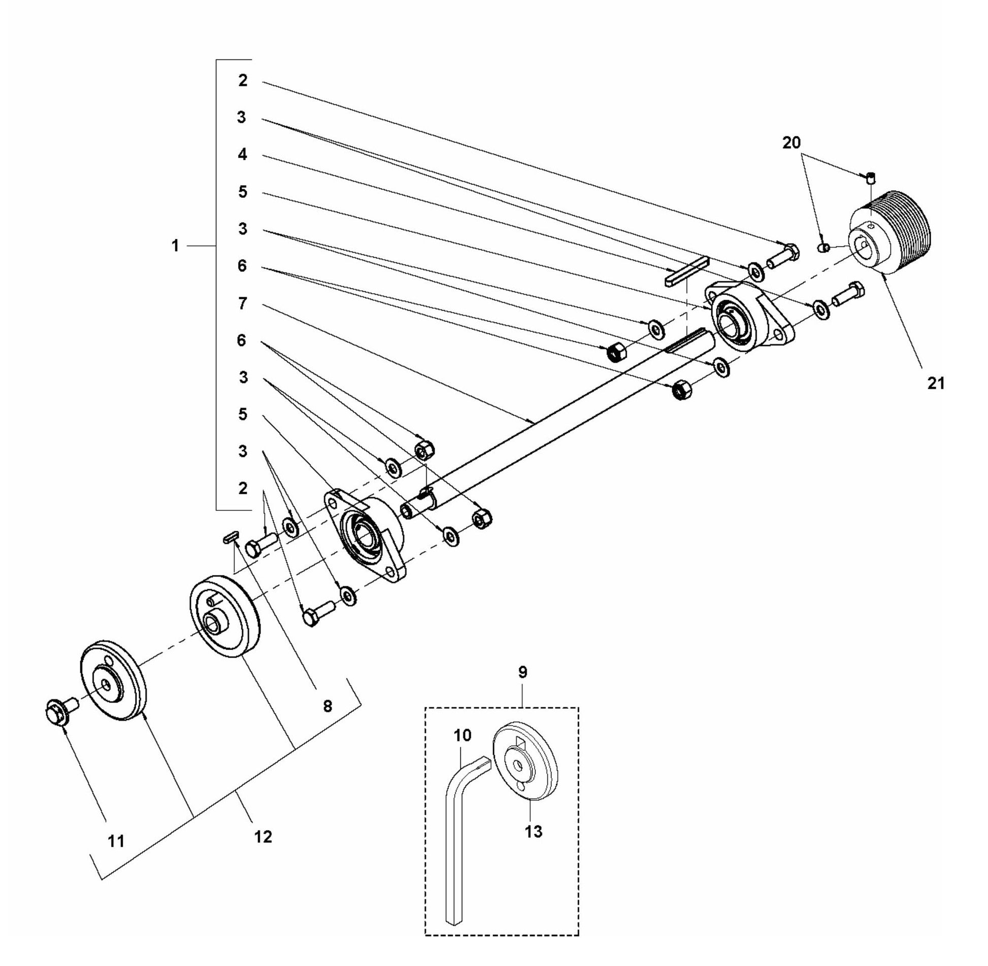 FS400LV Blade Arm Assembly Parts