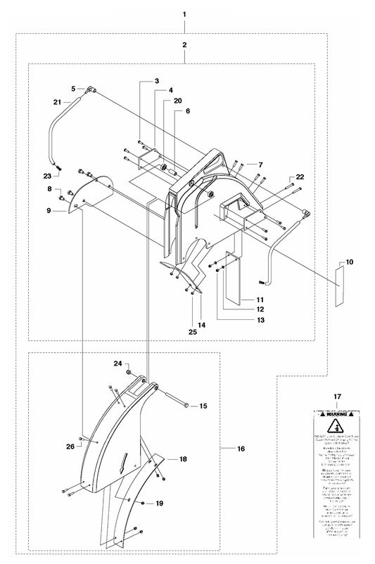 FS410 D Blade Guard - 20” (500 mm) Assembly-1 Parts