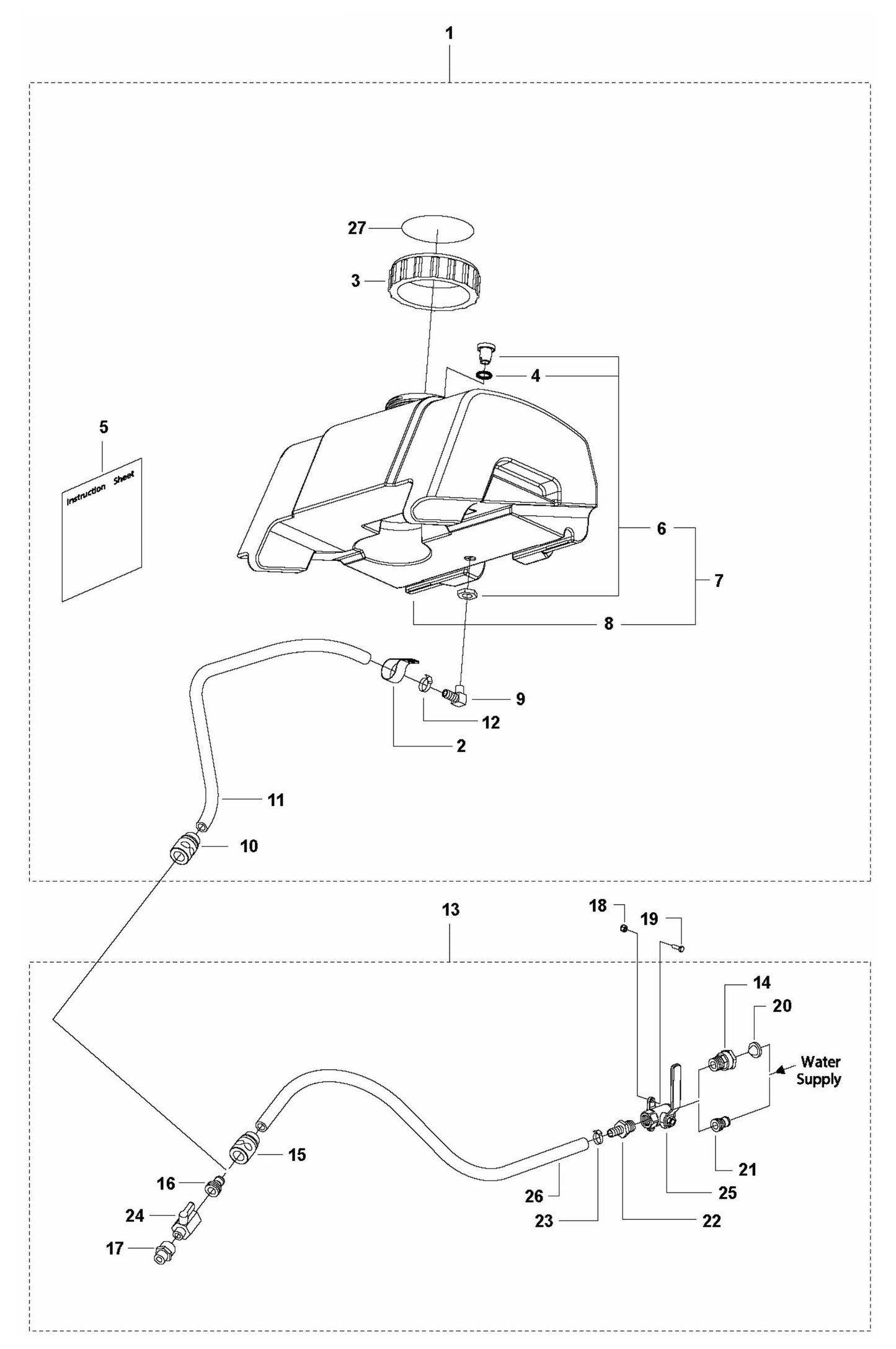 FS410 D Water System Assembly Parts