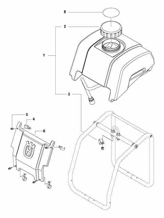 FS410 D Water Tank and Nose Piece Assembly Parts