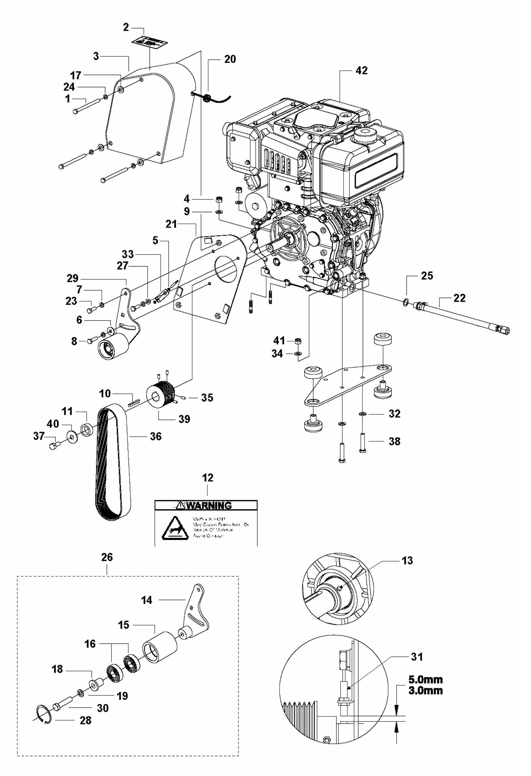 FS410 D Engine and Idler-Diesel Assembly Parts