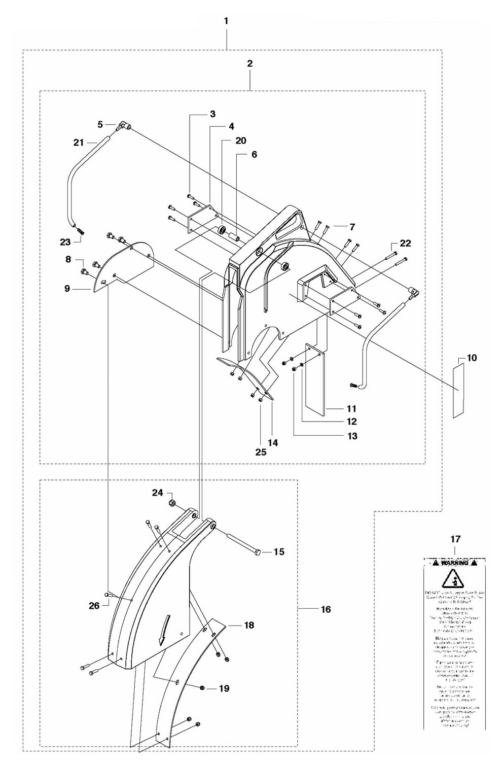 FS413 Blade Guard - 18/20” Assembly Parts