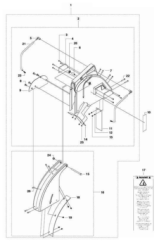 FS513 Blade Guard-18"/20" (450/500 mm) Assembly Parts