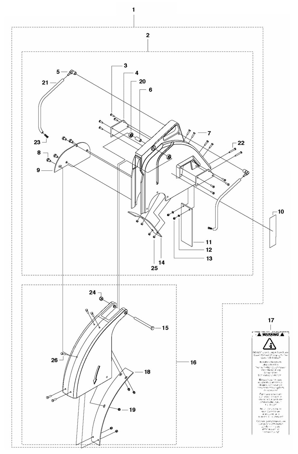 FS520 Blade Guard-18"/20" (450/500 mm) Assembly Parts