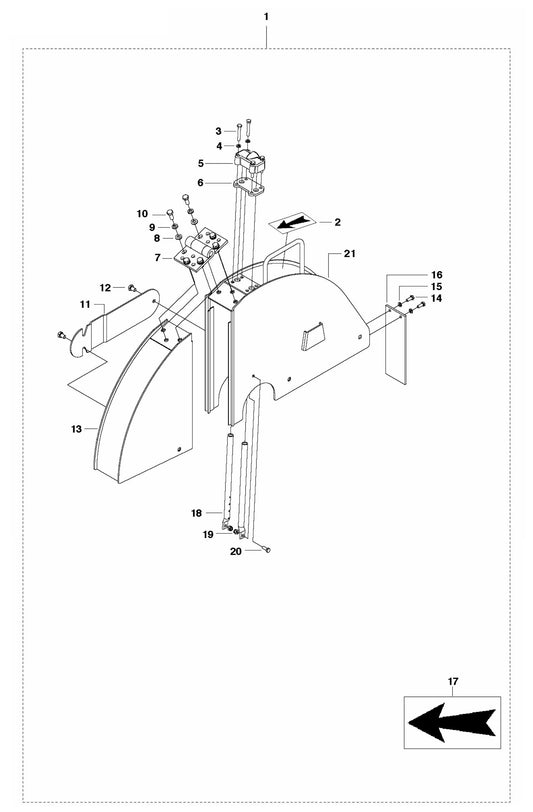 FS520 Blade Guard-24 (600mm) Assembly Parts