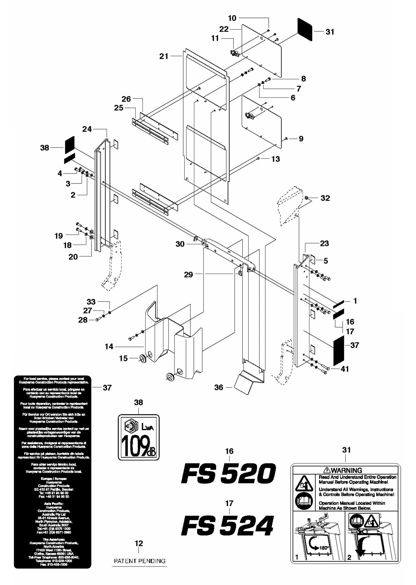 FS513 Toolbox 20,24 HP Assembly Parts