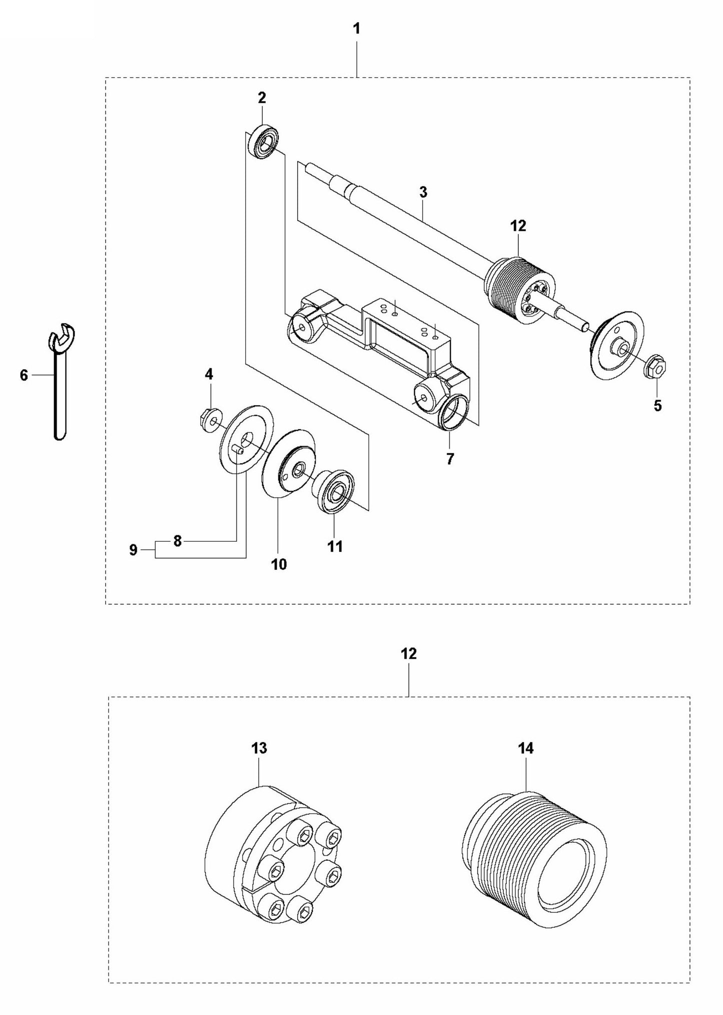 FS520 Bladeshaft Assembly Parts