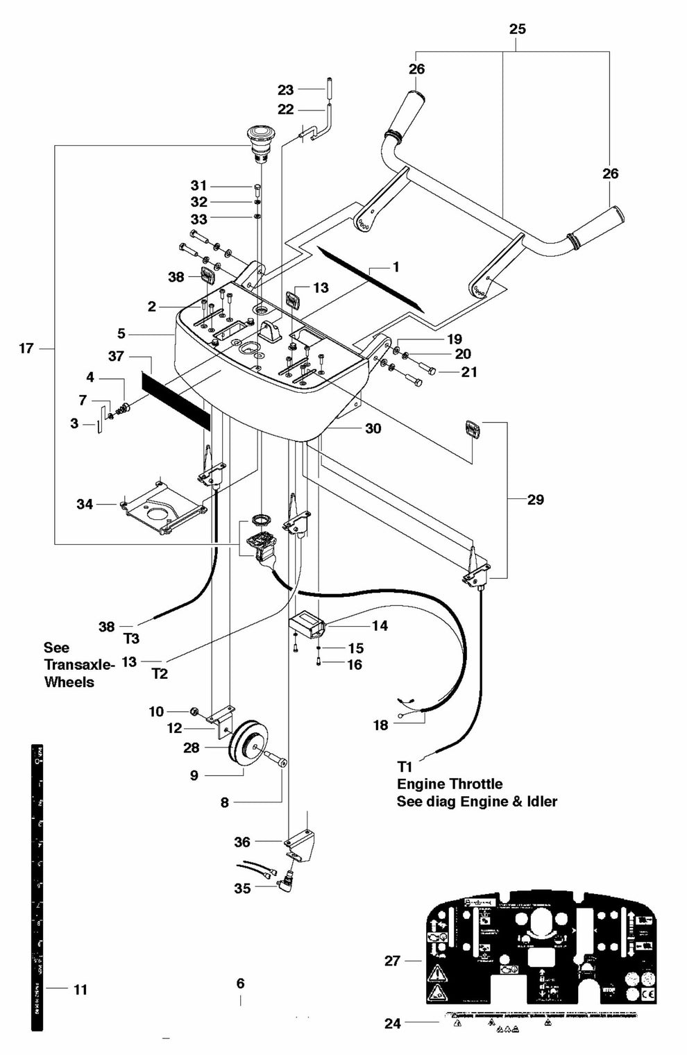 FS524 Control Console 13 HP Assembly Parts