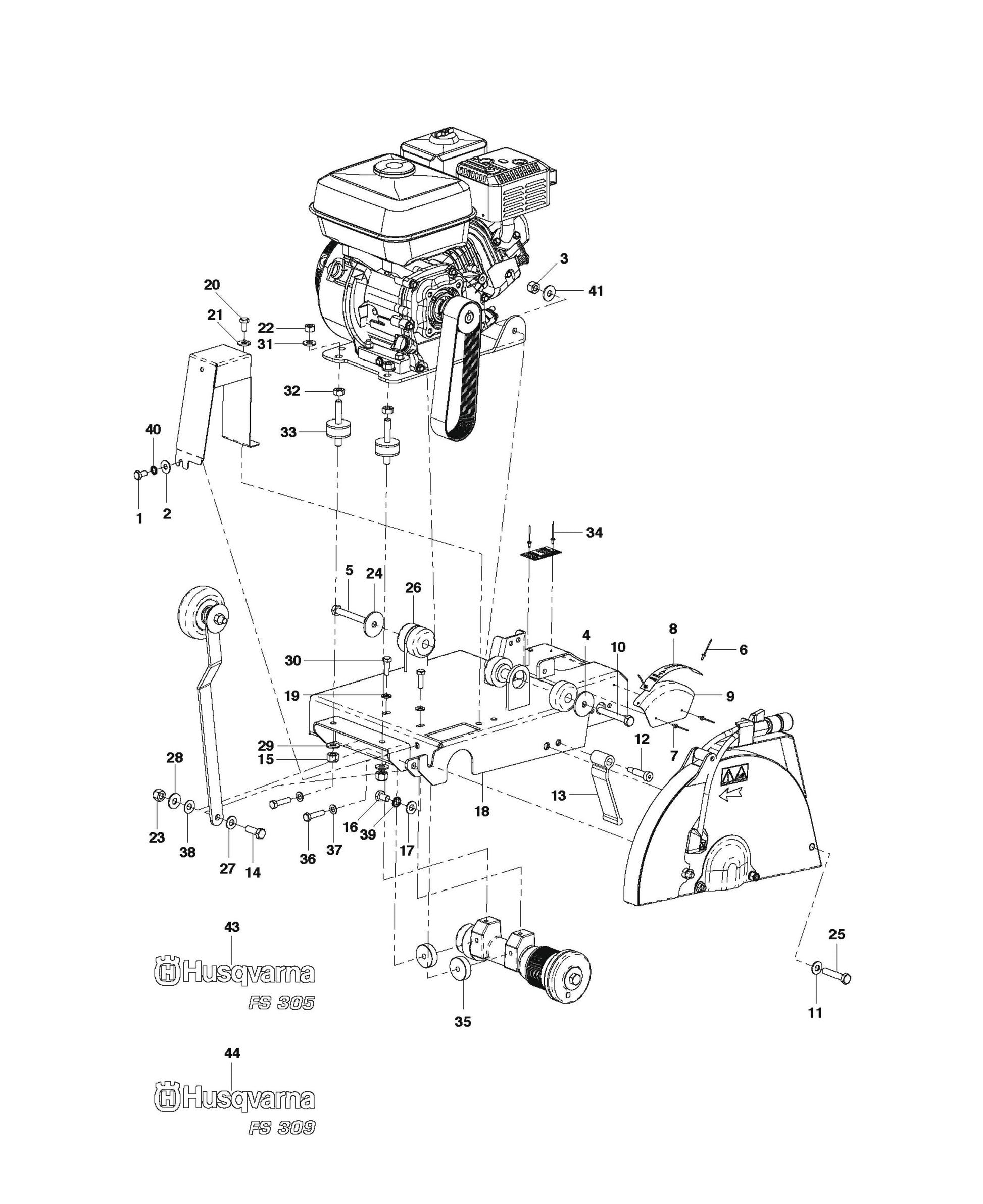 Cutting Bridge Parts for FS309 By Husqvarna
