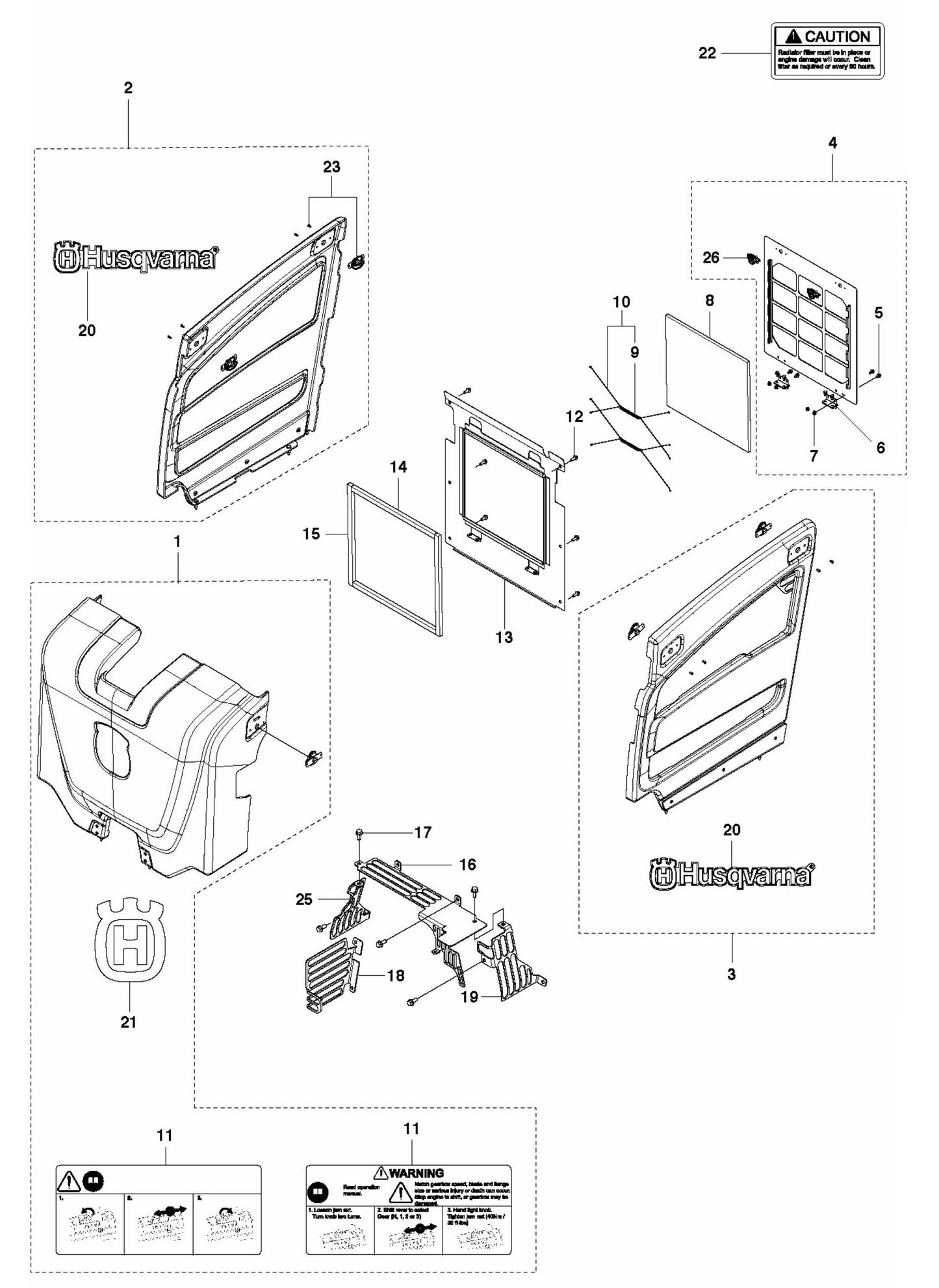 FS5000D Cover Assembly Parts by Husqvarna