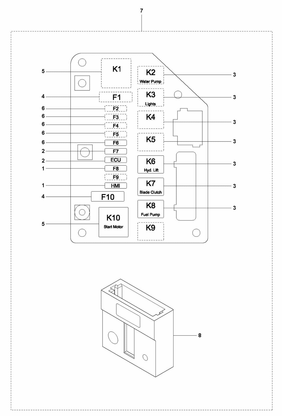 FS5000D Electrical-2 Assembly Parts by Husqvarna