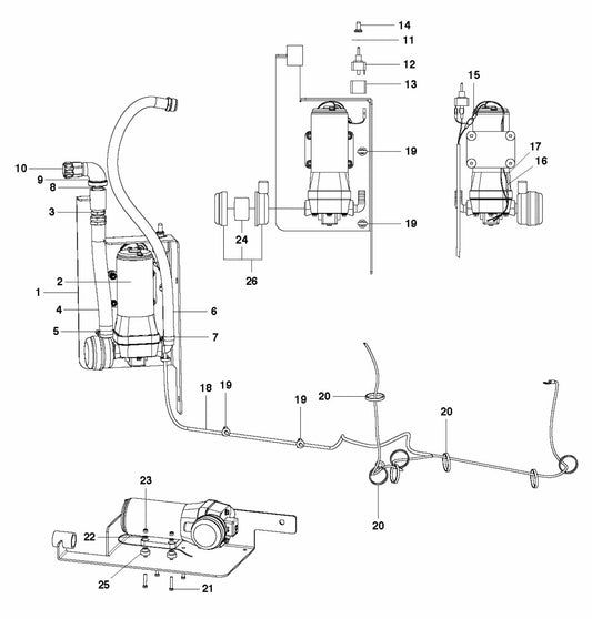 FS5000D Water Pump Kit Assembly Parts