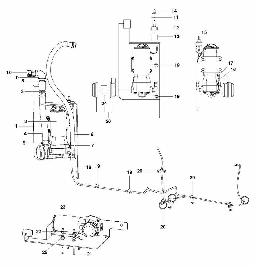 FS5000D Water Pump Kit Assembly Parts by Husqvarna