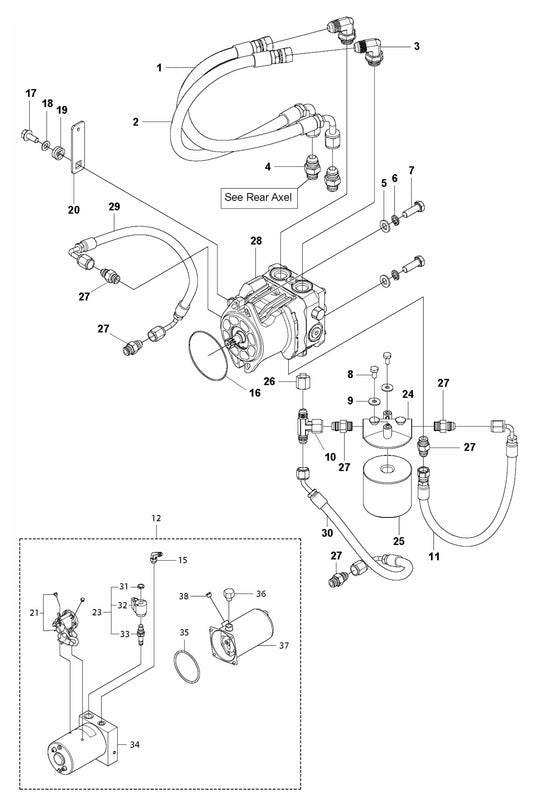 FS7000 DL Hydraulic System Assembly Parts