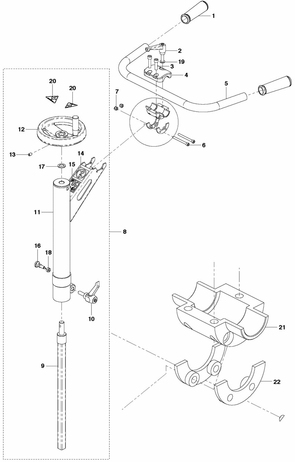 FS309 Crank Assembly Parts by Husqvarna